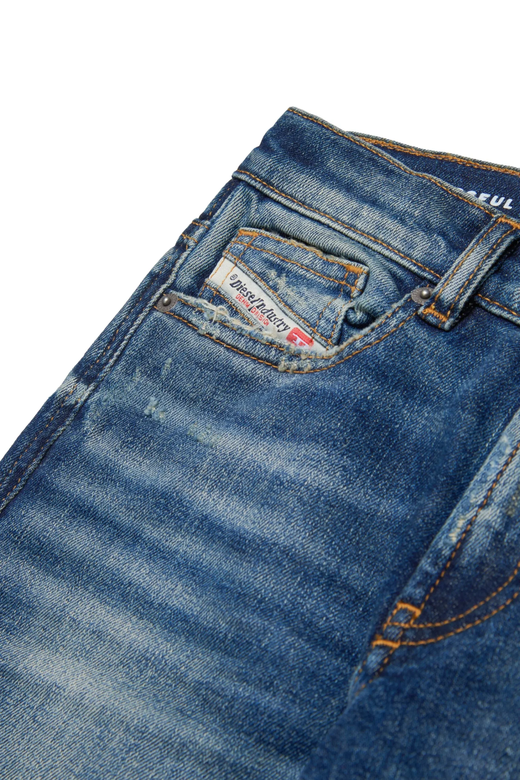 Denim-Mania | Denim-Mania>DIESEL Dark straight jeans with rips - 2010 blue denim
