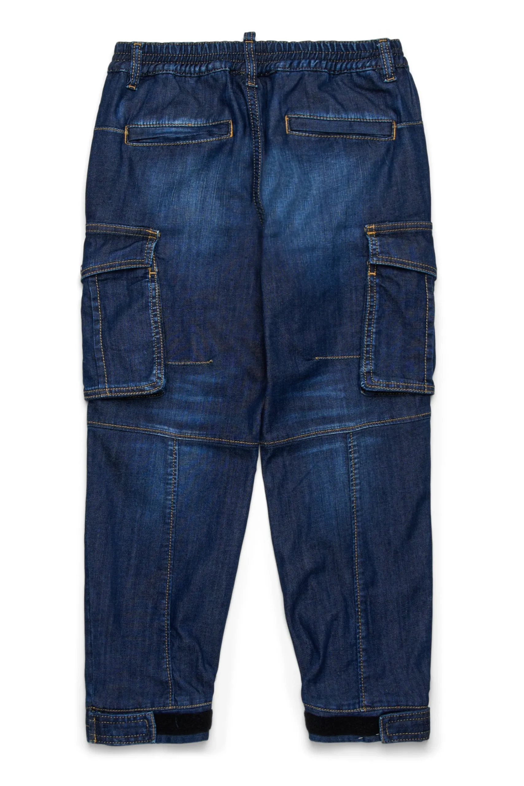 Denim-Mania | Denim-Mania>DSQUARED2 Dark tapered jeans with cargo pockets blue denim