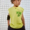 T-Shirts | T-Shirts>MYAR Deadstock cotton sleeveless t-shirt vibrant yellow