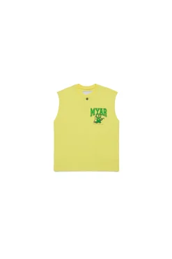 T-Shirts | T-Shirts>MYAR Deadstock cotton sleeveless t-shirt vibrant yellow