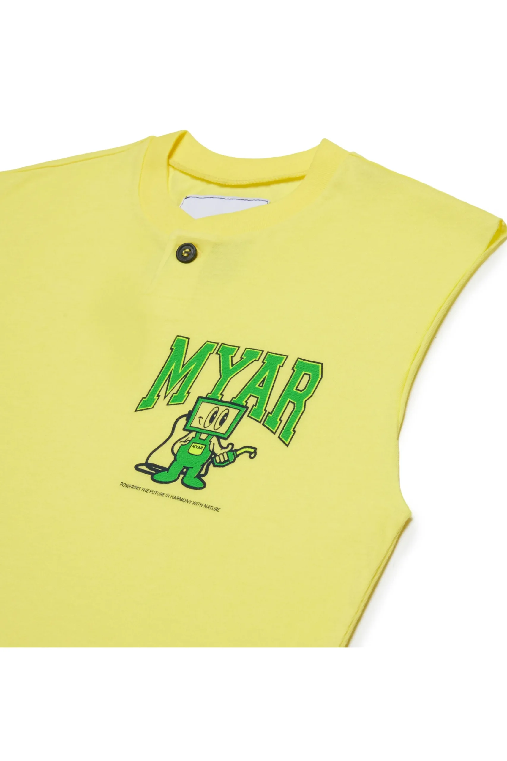 T-Shirts | T-Shirts>MYAR Deadstock cotton sleeveless t-shirt vibrant yellow
