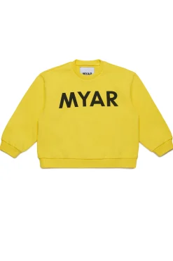 Sweatshirts | Sweatshirts>MYAR Deadstock cotton sweatshirt with logo yellow
