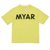 T-Shirts | T-Shirts>MYAR Deadstock cotton T-shirt with logo vibrant yellow