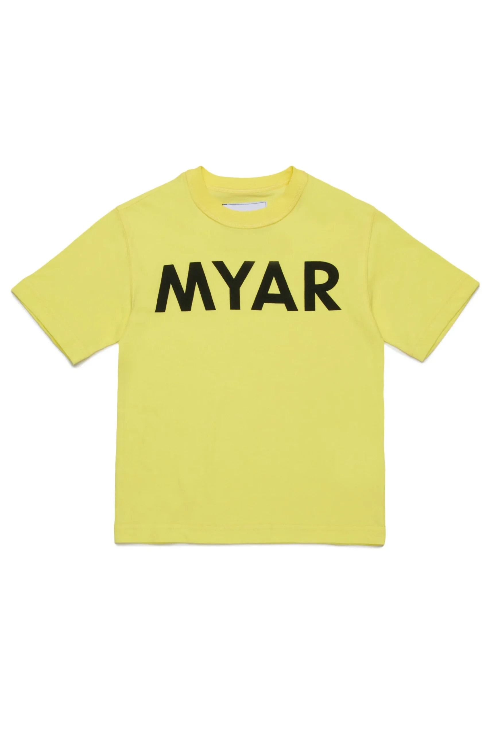T-Shirts | T-Shirts>MYAR Deadstock cotton T-shirt with logo vibrant yellow