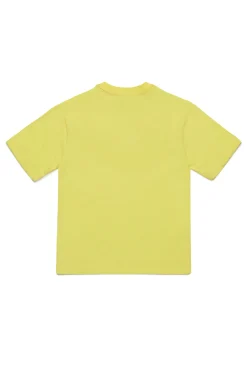 T-Shirts | T-Shirts>MYAR Deadstock cotton T-shirt with logo vibrant yellow