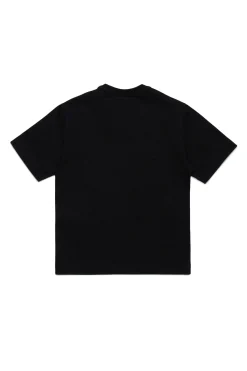 T-Shirts | T-Shirts>MYAR Deadstock cotton T-shirt with Save me graphics black