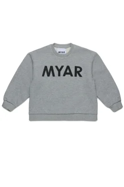 Sweatshirts | Sweatshirts>MYAR Deadstock fabric sweatshirt with logo grey melange
