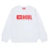 Activewear | Activewear>DIESEL Degradé branded crew-neck sweatshirt white