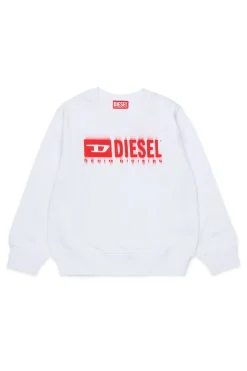 Activewear | Activewear>DIESEL Degradé branded crew-neck sweatshirt white