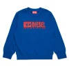 Sweatshirts>DIESEL Degradé branded crew-neck sweatshirt bluette