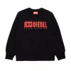 Activewear | Activewear>DIESEL Degradé branded crew-neck sweatshirt red