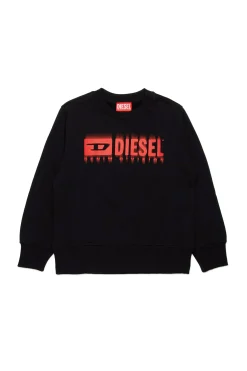 Activewear | Activewear>DIESEL Degradé branded crew-neck sweatshirt red