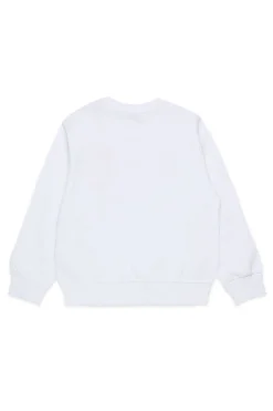 Activewear | Activewear>DIESEL Degradé branded crew-neck sweatshirt white