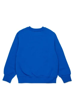 Activewear | Activewear>DIESEL Degradé branded crew-neck sweatshirt bright bluette