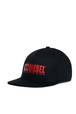 Hats And Caps | Logomania>DIESEL Degradé branded gabardine baseball cap red