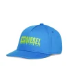 Hats And Caps | Logomania>DIESEL Degradé branded gabardine baseball cap bright bluette