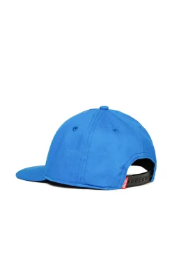 Hats And Caps | Logomania>DIESEL Degradé branded gabardine baseball cap bright bluette