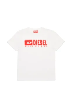 Activewear | Activewear>DIESEL Degradé branded T-shirt white