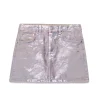 Skirts | Denim-Mania>DIESEL Denim skirt with mylar finishing violet