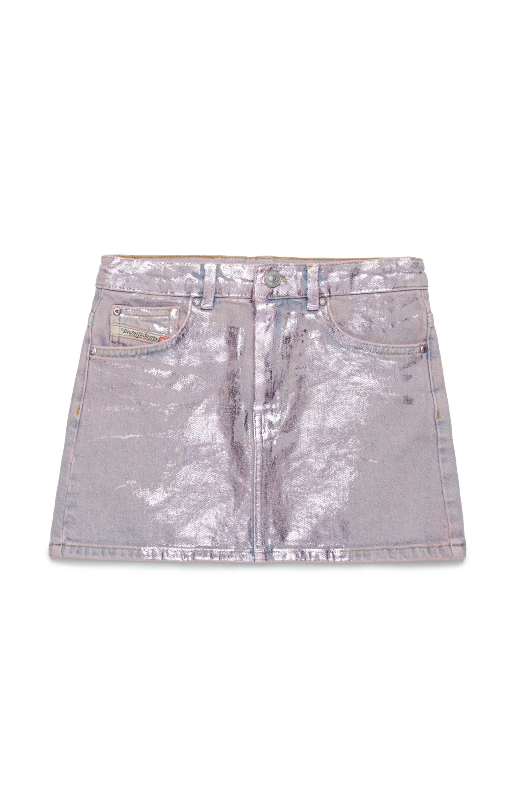 Skirts | Denim-Mania>DIESEL Denim skirt with mylar finishing violet