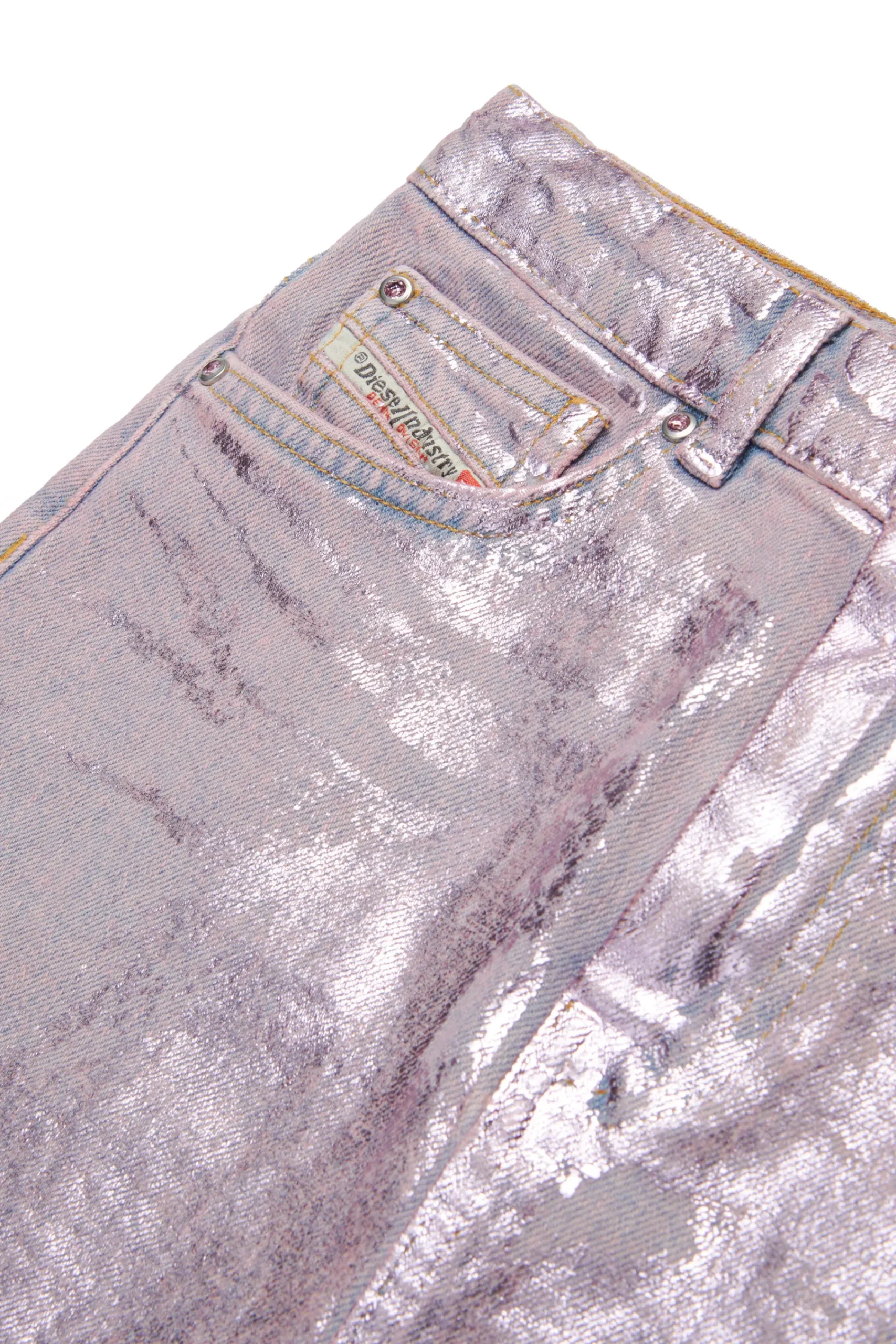 Skirts | Denim-Mania>DIESEL Denim skirt with mylar finishing violet
