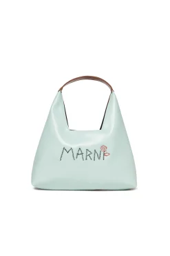 Logomania | Logomania>MARNI Diamond bag branded with Flower logo placid blue