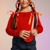 Bags And Backpacks>MAX&Co. Dot bag with patch fiery red