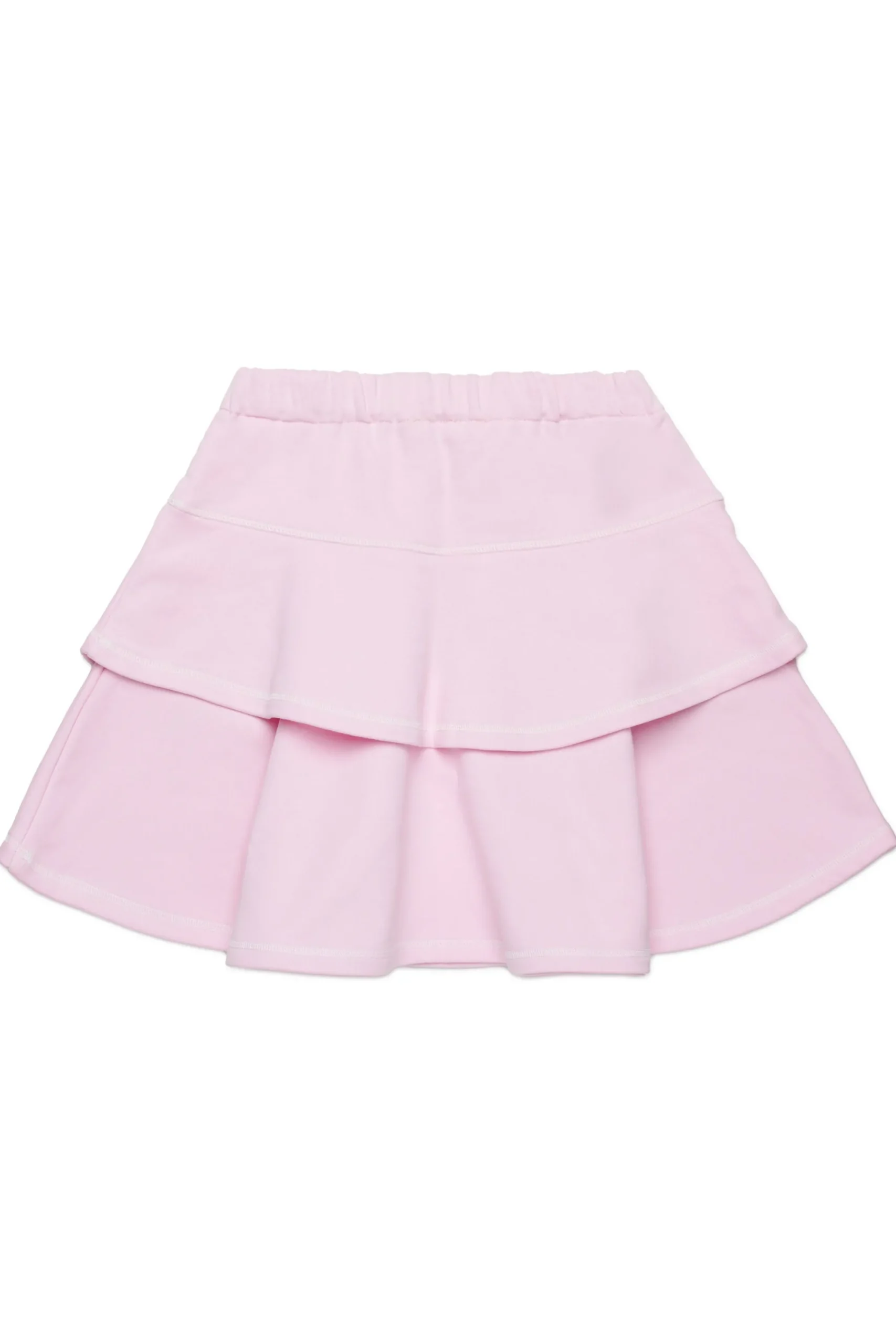 Skirts>MARNI Double flounces fleece skirt light pink