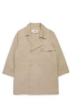 Jackets And Padded Jackets | Party Looks>MM6 MAISON MARGIELA Double-breasted re-cut trench jacket beige