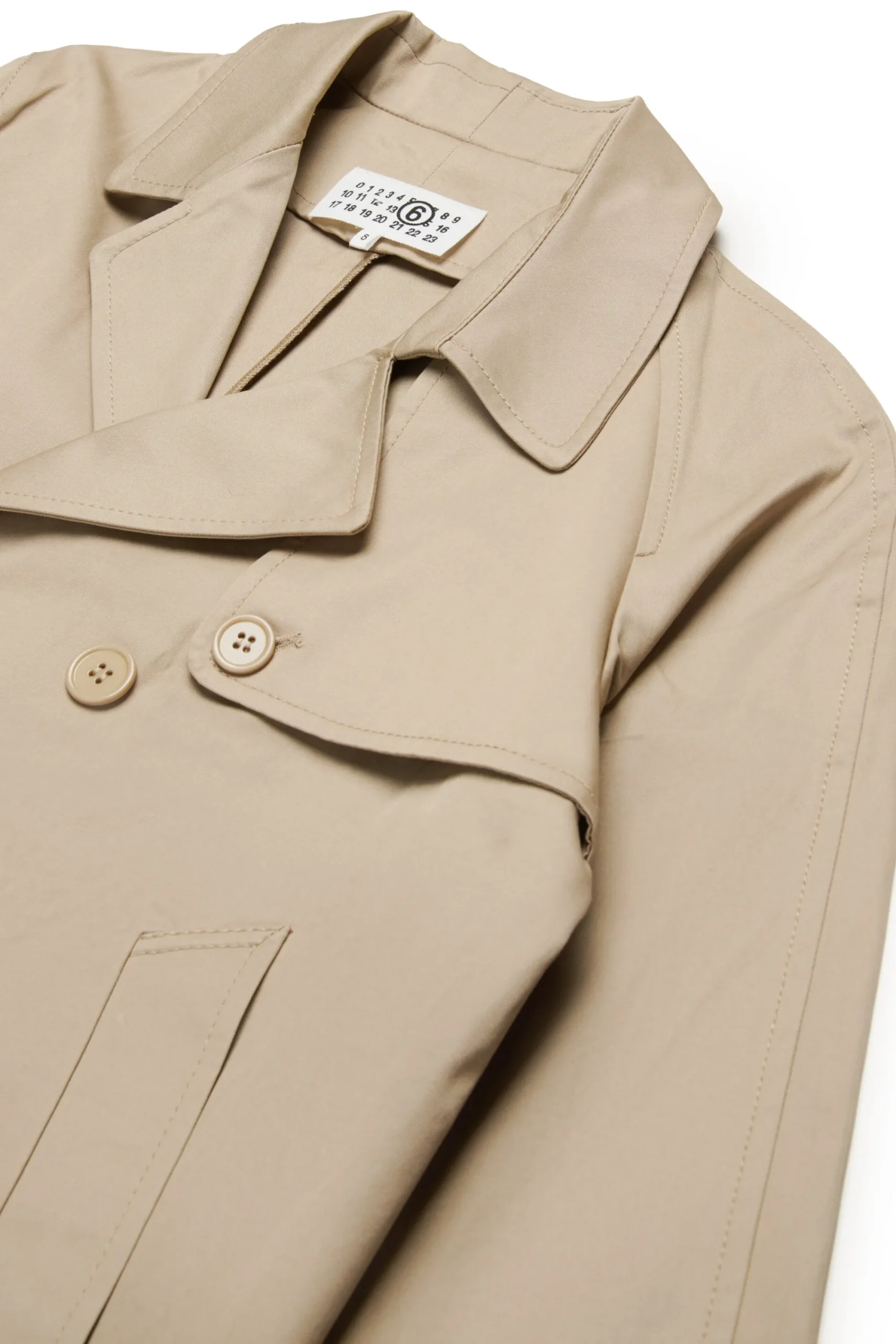 Jackets And Padded Jackets | Party Looks>MM6 MAISON MARGIELA Double-breasted re-cut trench jacket beige