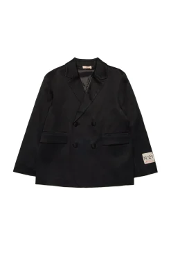 Jackets And Padded Jackets | Party Looks>N°21 Double-breasted satin blazer jacket black