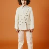 Jackets And Padded Jackets | Jackets And Padded Jackets>DSQUARED2 Double-breasted twill jacket off white