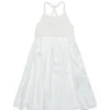 Dresses>MAX&Co. Double-fabric dress with knit top antique white