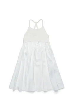 Dresses>MAX&Co. Double-fabric dress with knit top antique white