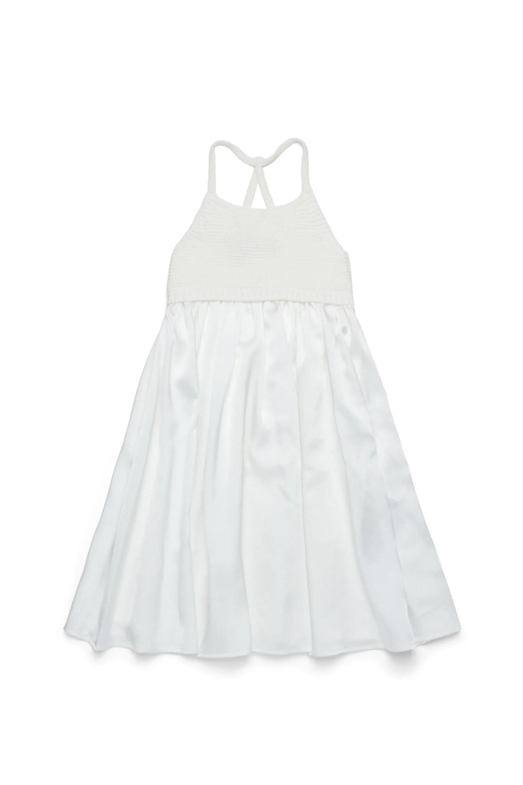 Dresses>MAX&Co. Double-fabric dress with knit top antique white