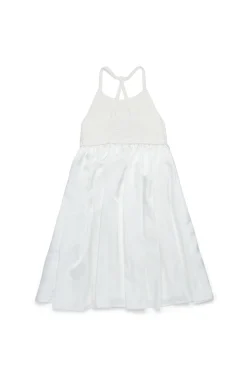 Dresses>MAX&Co. Double-fabric dress with knit top antique white