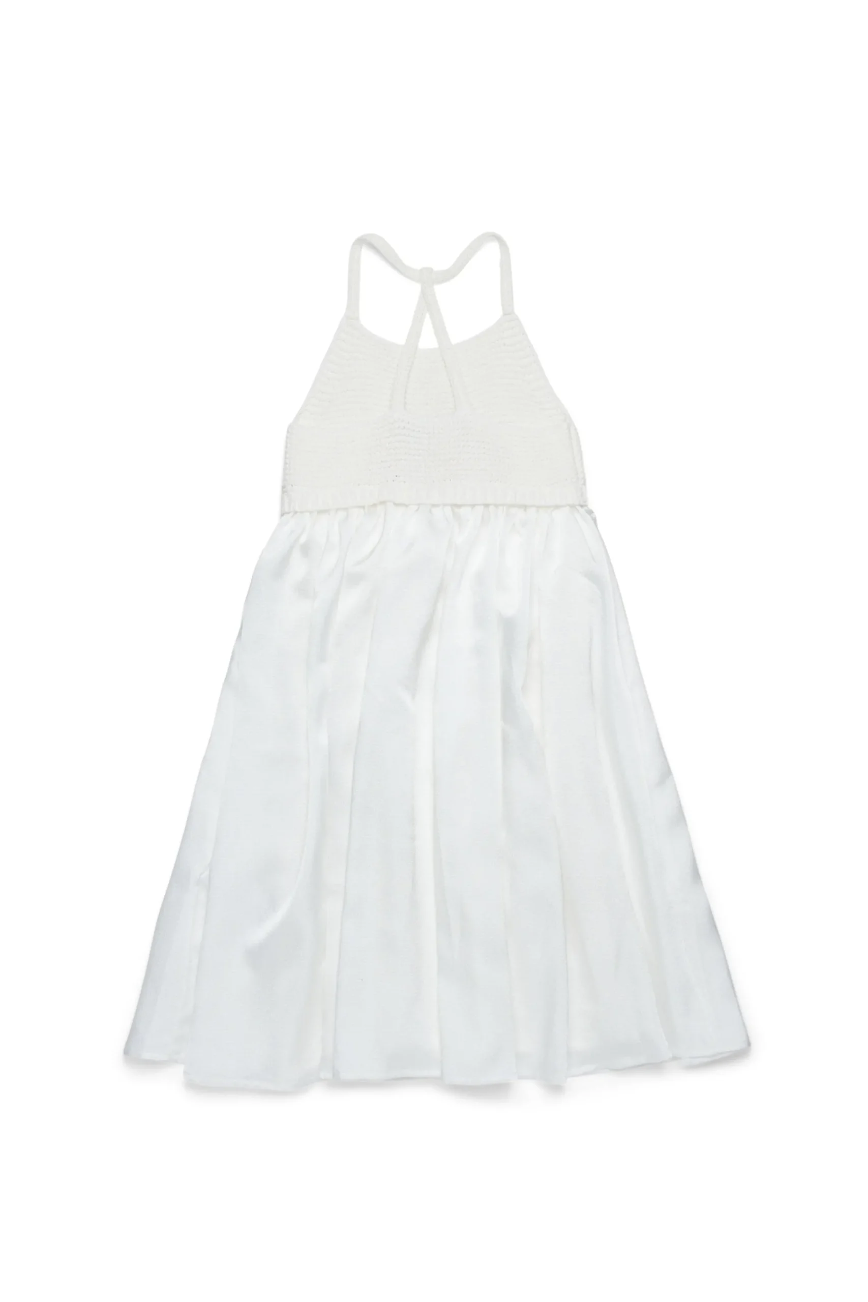 Dresses>MAX&Co. Double-fabric dress with knit top antique white