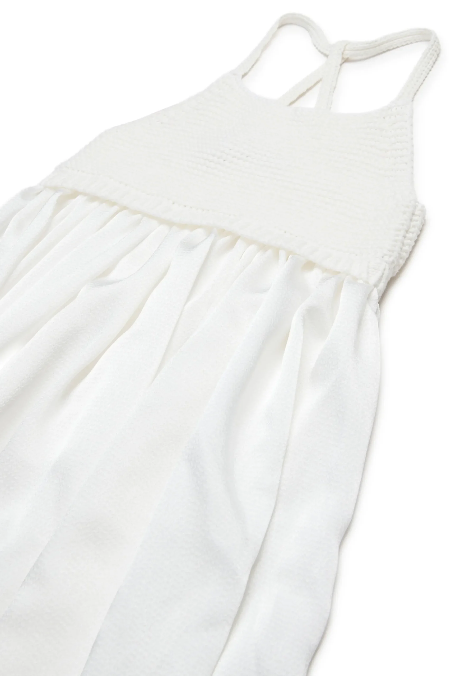 Dresses>MAX&Co. Double-fabric dress with knit top antique white