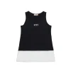 T-Shirts>N°21 Double-layer sleeveless T-shirt black