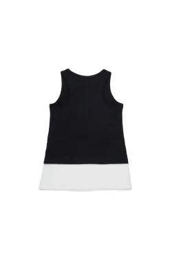 T-Shirts>N°21 Double-layer sleeveless T-shirt black
