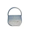 Bags And Backpacks | Party Looks>DIESEL 1DR XS denim bag with rhinestones blue denim