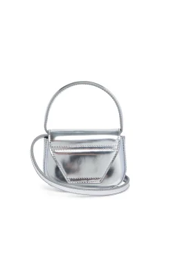 Bags And Backpacks>DIESEL 1DR XS mirror effect leather bag silver