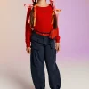 Pants>MAX&Co. Drill cargo pants bluette