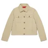 Jackets And Padded Jackets>MAX&Co. Drill trucker jacket beige