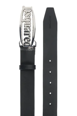 Belts>DSQUARED2 leather belt with buckle black