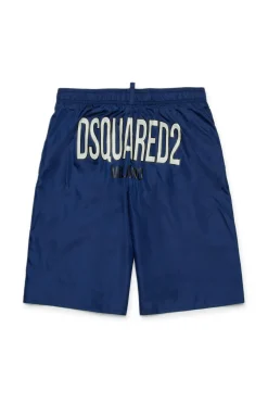 Logomania | Logomania>DSQUARED2 Milan branded boxer shorts dark blue