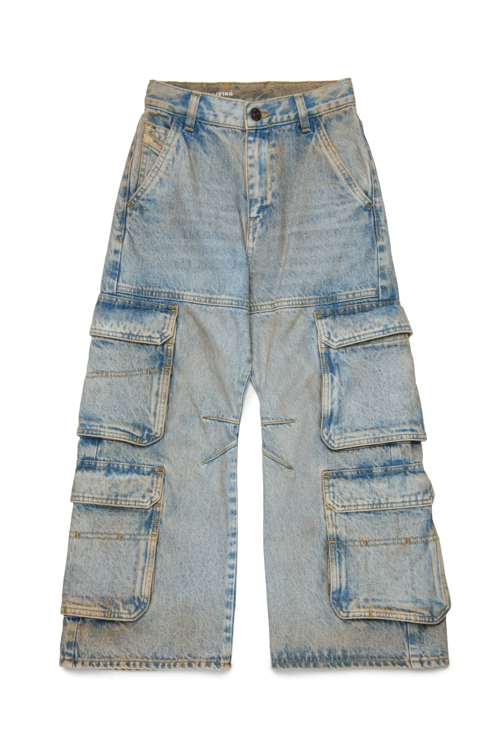 Jeans | Denim-Mania>DIESEL Dusty cargo straight jeans - D-Argjx blue denim