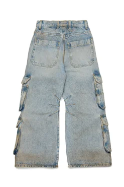 Jeans | Denim-Mania>DIESEL Dusty cargo straight jeans - D-Argjx blue denim