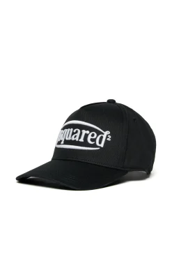 Hats And Caps | Logomania>DSQUARED2 Embroidered logo baseball cap black