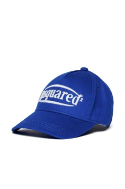 Accessories | Logomania>DSQUARED2 Embroidered logo baseball cap blue surf the web